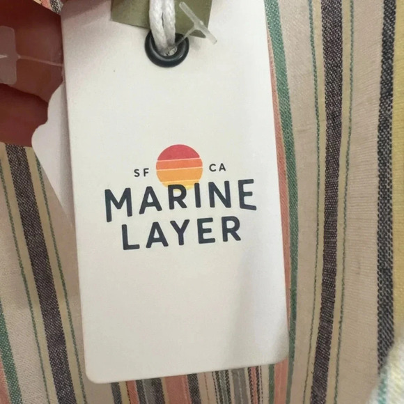 Marine Layer Camilla Midi Dress Multi Striped Size XL NWT - Picture 11 of 15